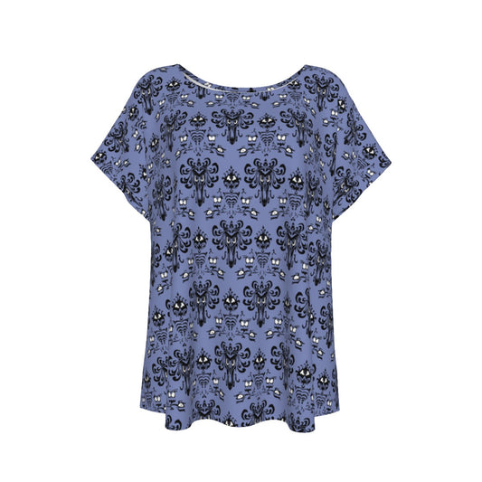 Spooky Mansion Wallpaper- Women’s Relaxed Fit Scoop Tee
