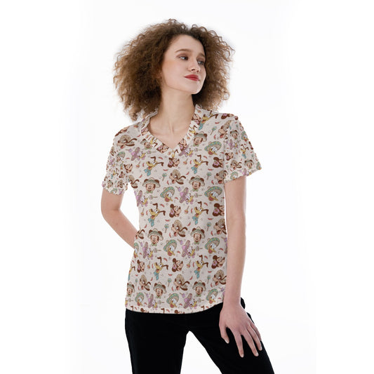 Fiesta Sombrero Pals - Women's Short Sleeve V-Neck T-Shirt