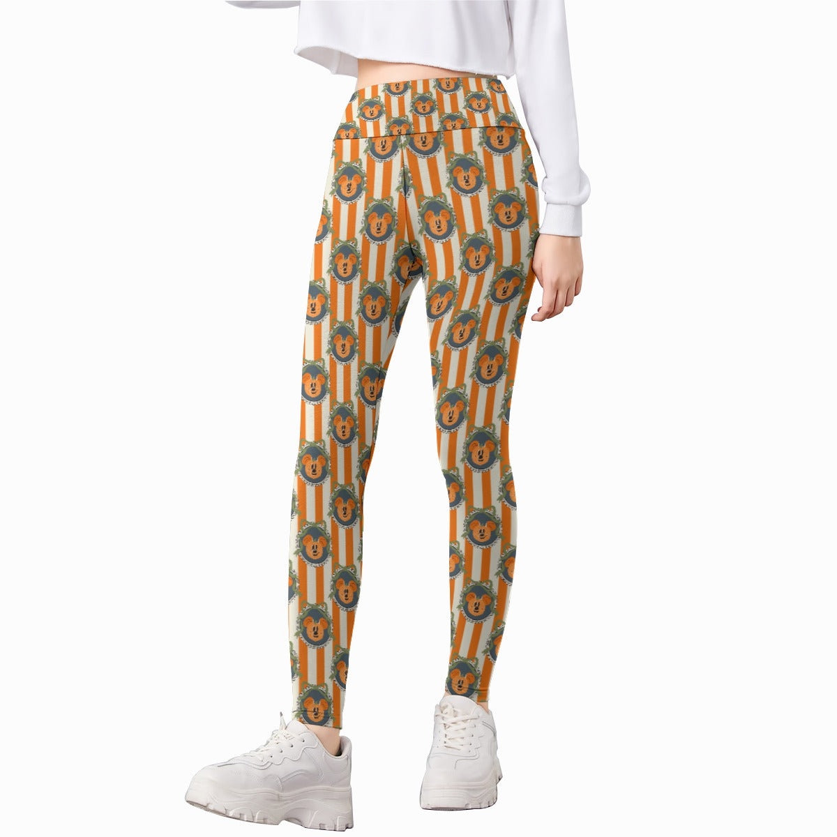 Pumpkin Cameo Stripes - Kid's Leggings