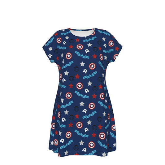 American Superhero - Women's T-Shirt Dress