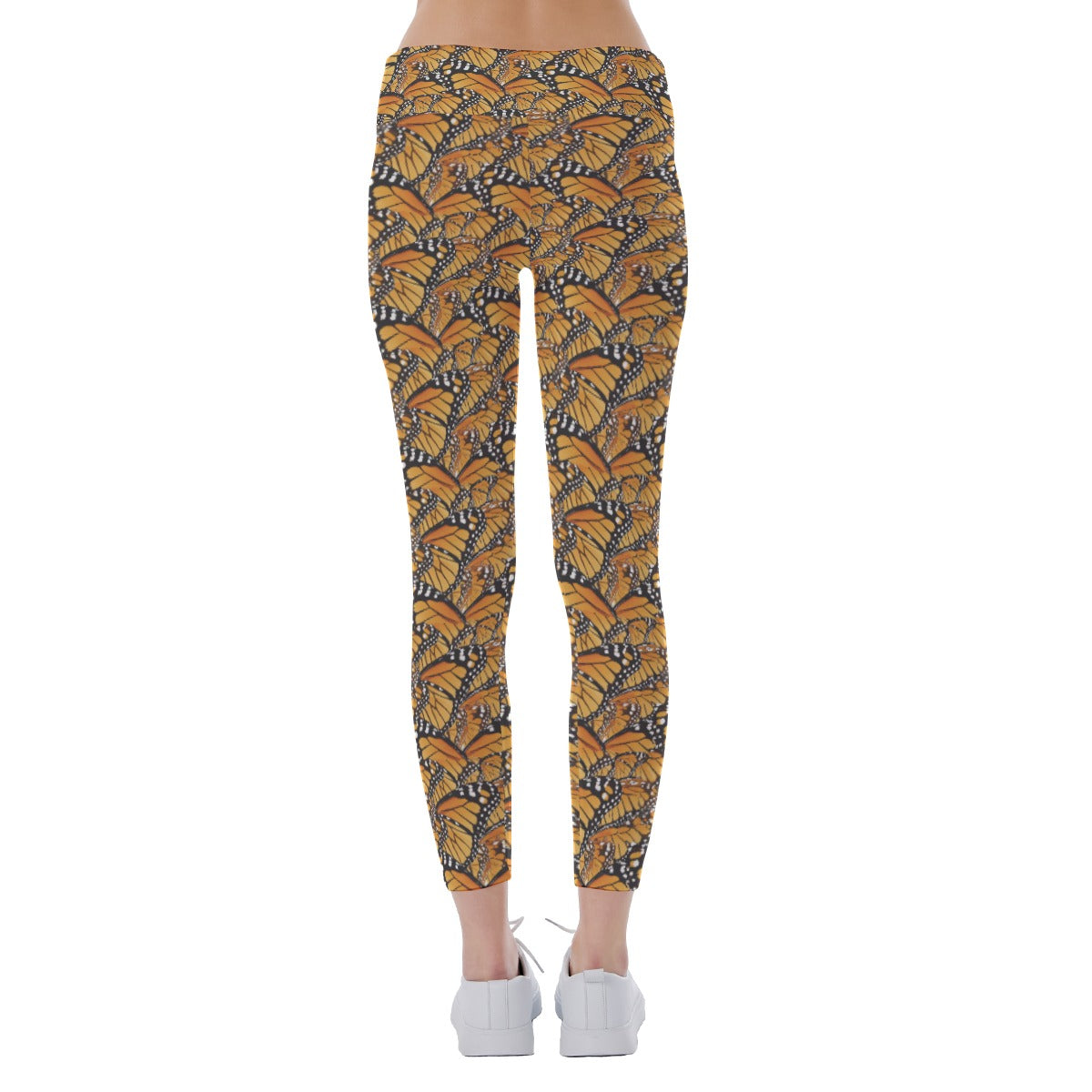 Animal Print - Monarch Butterfly - Women's Yoga Leggings