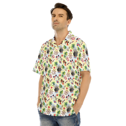 Pirate Night Cruise - Men's Hawaiian Button Up Shirt