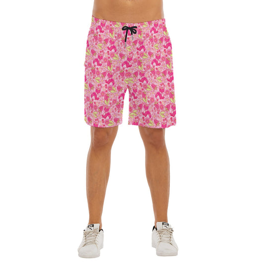 Fruitimals - Raspberry Foxes - Men’s Pocket Beach Shorts