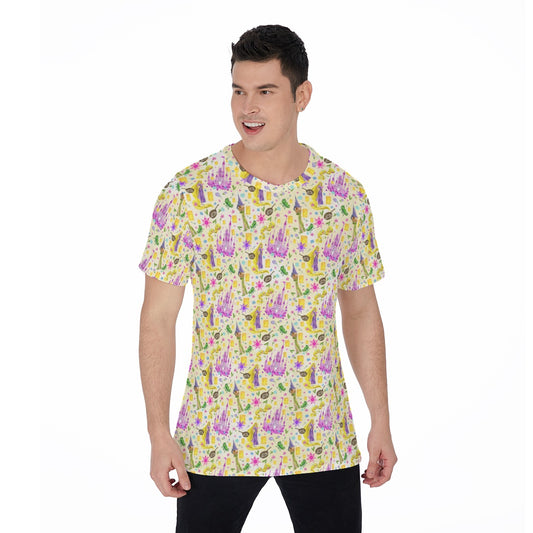 Watercolor Golden Hair Kingdom - Men's Short Sleeve T-Shirt