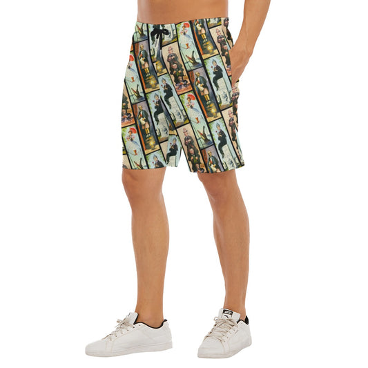 Haunted Mansion Stretch Paintings - Men’s Pocket Beach Shorts