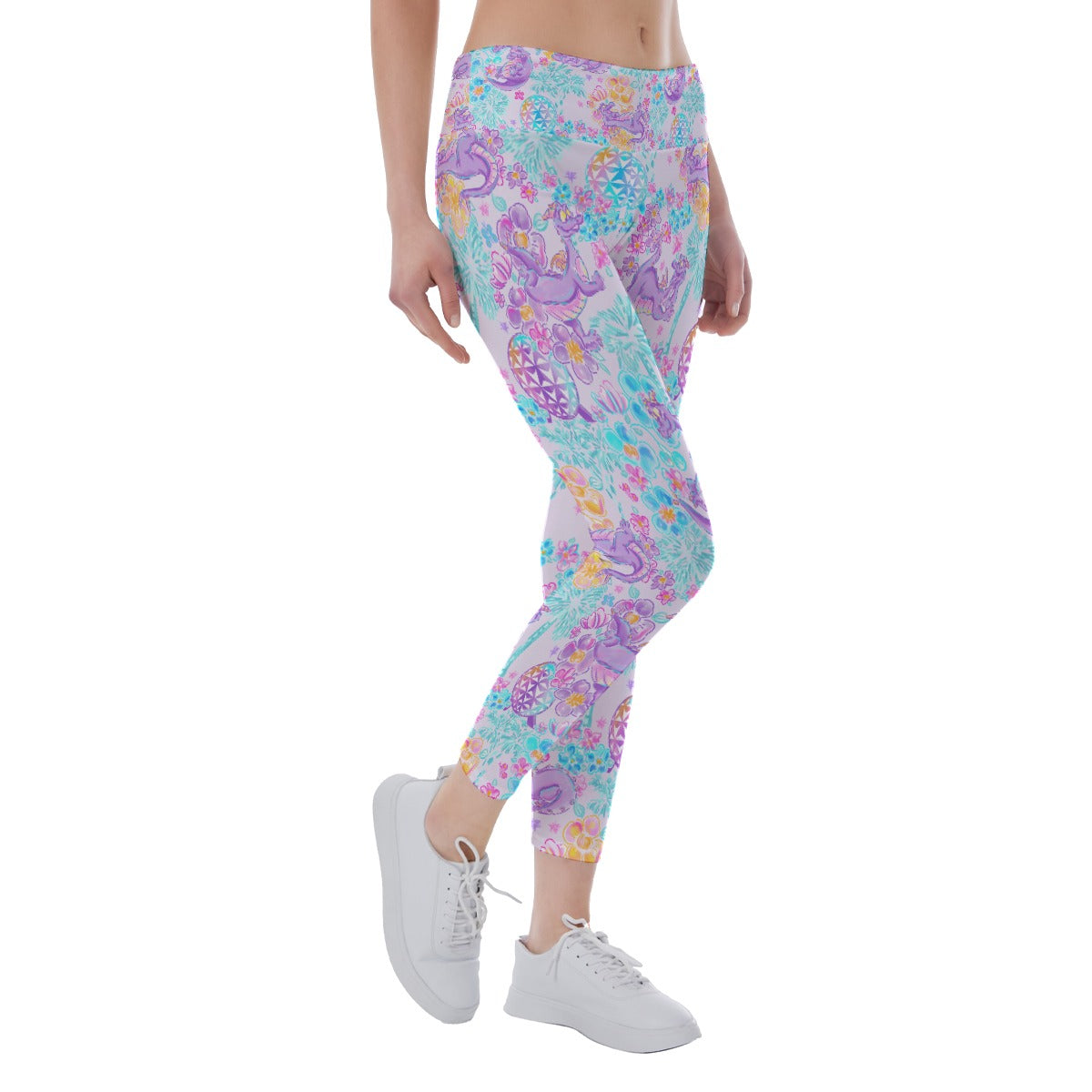 Purple Dragon Flower Power - Women's Yoga Leggings