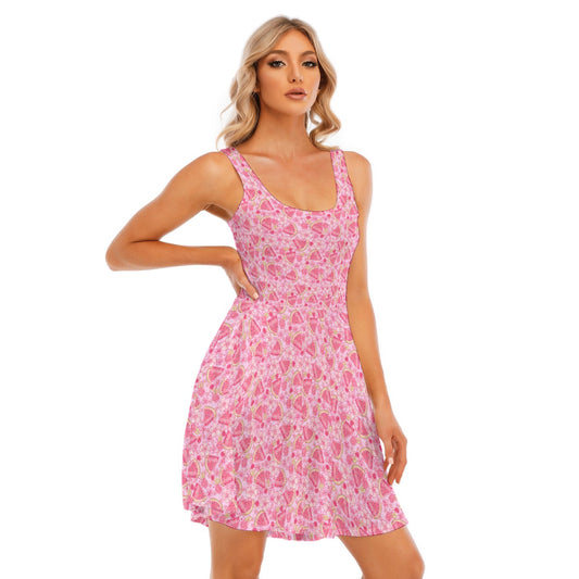 Summer Fruits - Watermelon - Women's Sleeveless Pocket Skater Dress