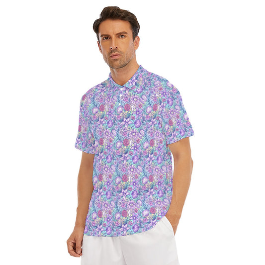 Fairytale Florals – Mermaid Princess - Men's Polo Shirt