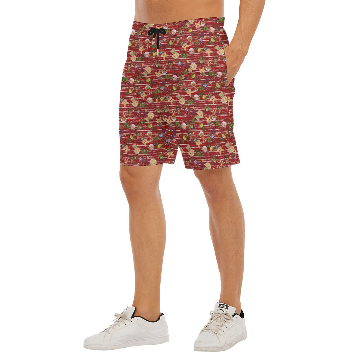 A Very Festive Puppet Christmas - Men’s Pocket Beach Shorts