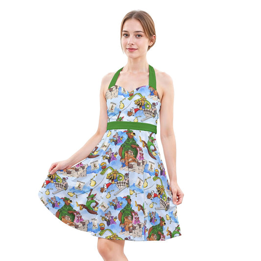 Robin Hood Adventure - Women's Halter Vintage Pocket Dress