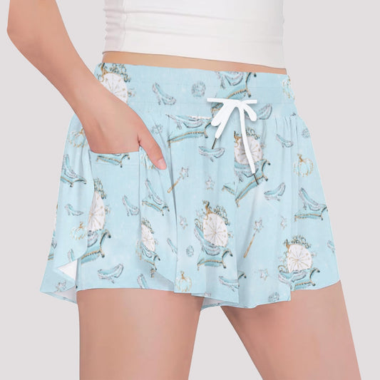Enchanted Glass Slipper - Girls’ Flowy Pocket Shorts