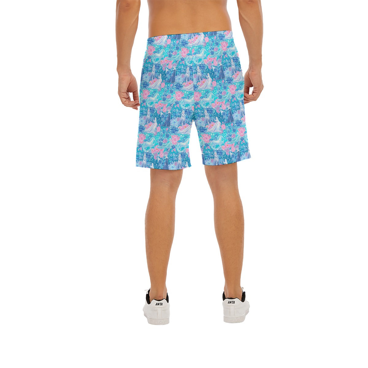 Ice Queen Frosted Florals - Men’s Pocket Beach Shorts
