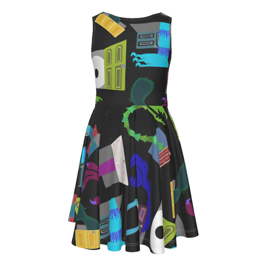 Monsters in Closets - Kid's Sleeveless Skater Dress