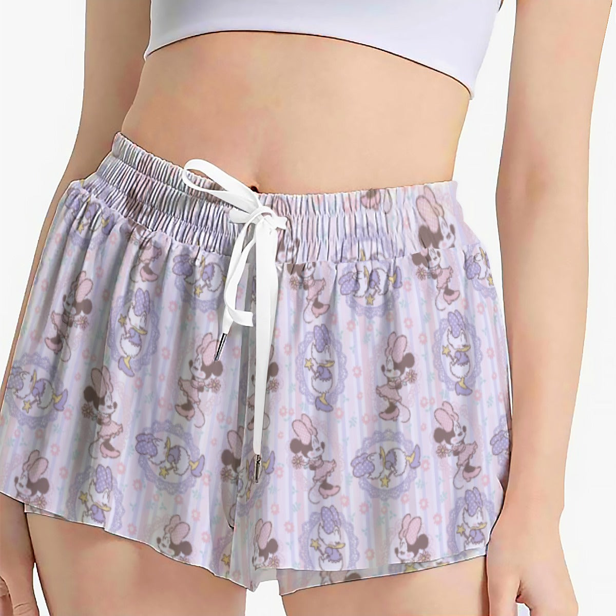Sweet Springtime Style Duoaisy - Women's Flowy Pocket Shorts
