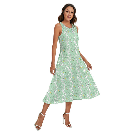 Drawing Pixie Fairy - Women’s Diagonal Pocket Midi Dress