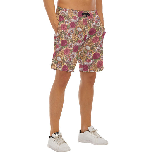Fairytale Florals – Timeless Tale Blooms - Men’s Pocket Beach Shorts