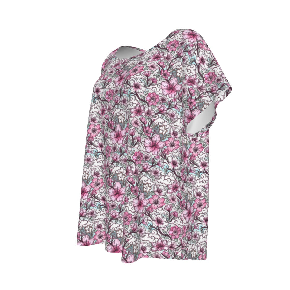 Fairytale Florals – Blossoms of Honor - Women’s Relaxed Fit Scoop Tee
