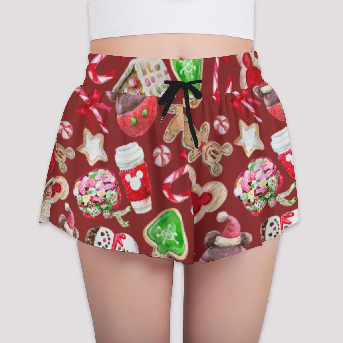 Christmas Snack Goals - Girls’ Flowy Pocket Shorts
