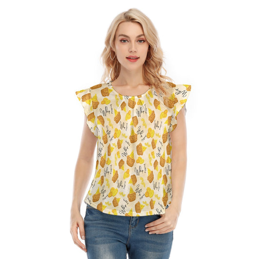 Pineapple Whip It! - Women’s Flutter Sleeve Top