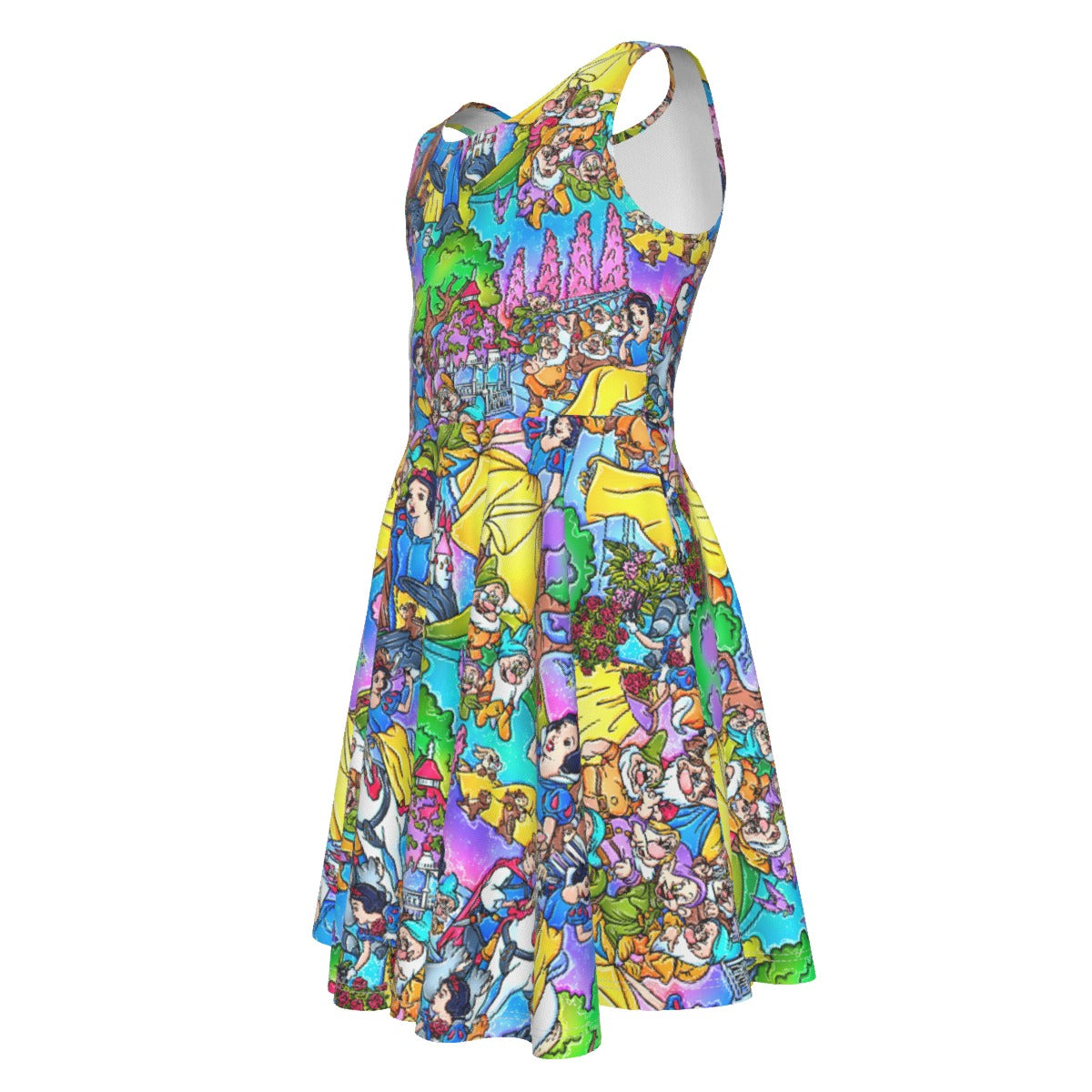 Fairest Princess Storybook Scenes - Kid's Sleeveless Skater Dress