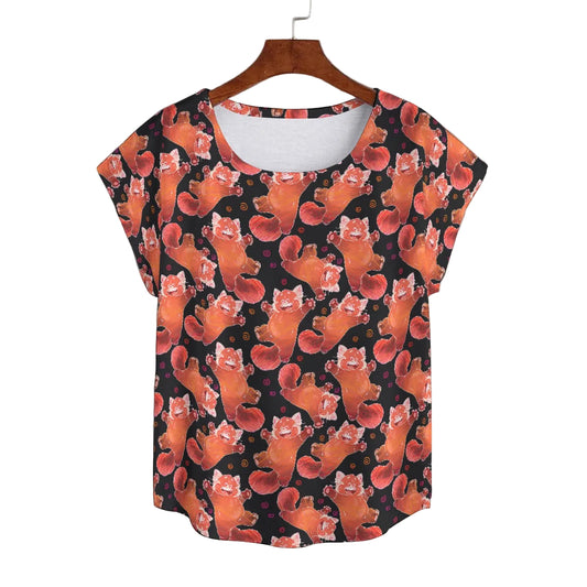Scribbly Red Panda - Women’s Relaxed Fit Scoop Tee