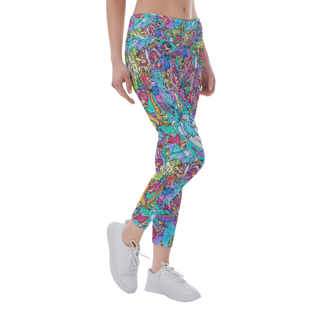 Under the Sea Storybook Scenes - Women's Yoga Leggings