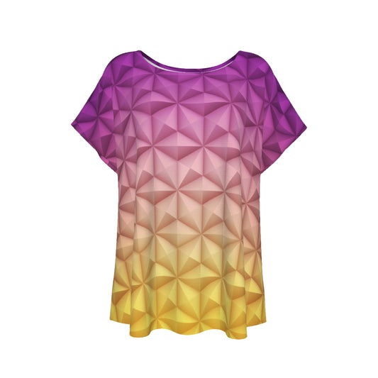 Geometric Spaceship Sphere - Women’s Relaxed Fit Scoop Tee