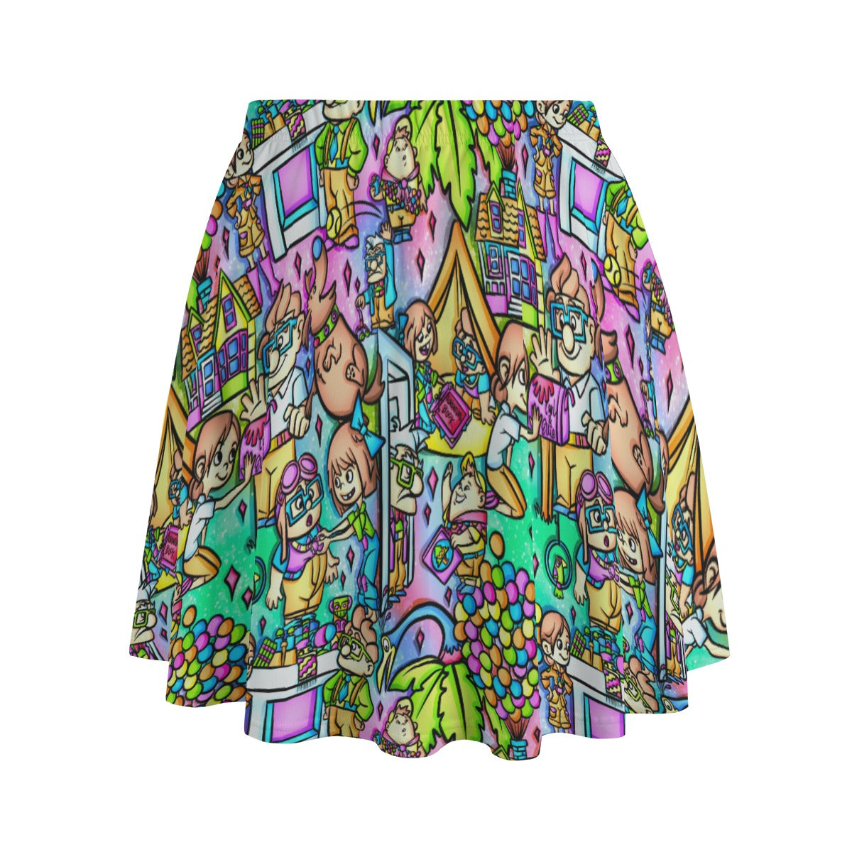 Balloon House Adventure Scenes - Women's Pocket Skater Skirt
