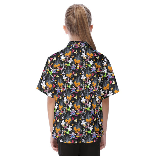 Mouse Gang Trick or Treatreat - Kid's Hawaiian Button Up Shirt