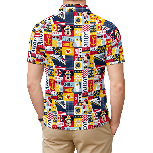 Nautical Cruise Patchwork - Men's Polo Shirt