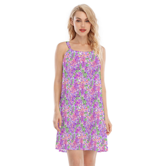 Tropical Splash Vibes - Iconic Crew - Women’s Adjustable Sundress