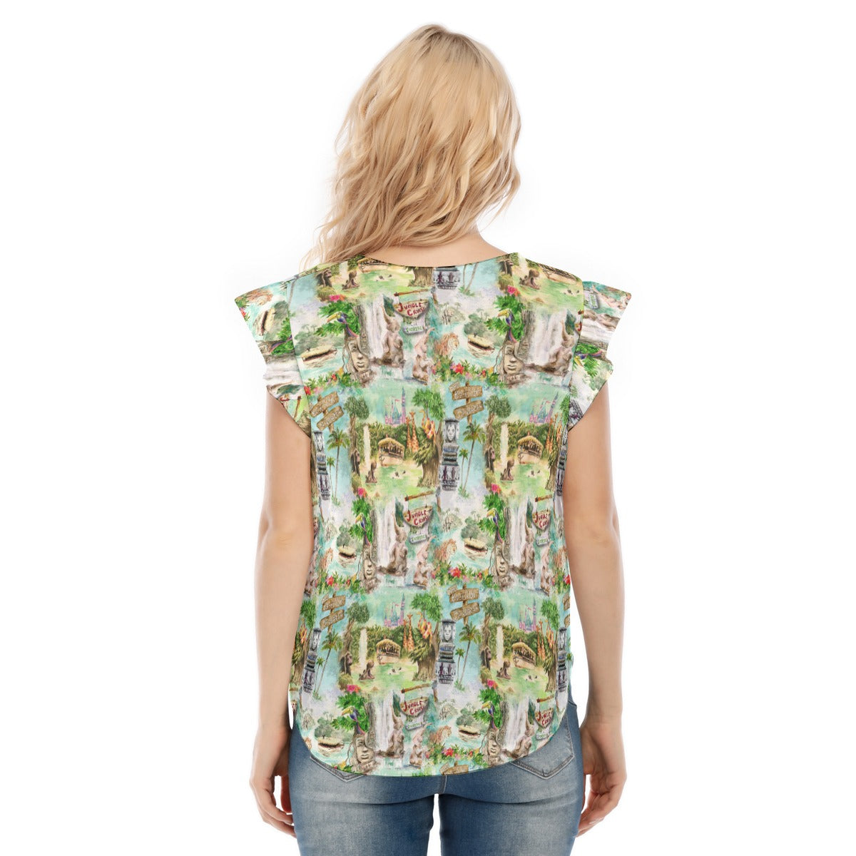 Jungle River Cruise - Women’s Flutter Sleeve Top