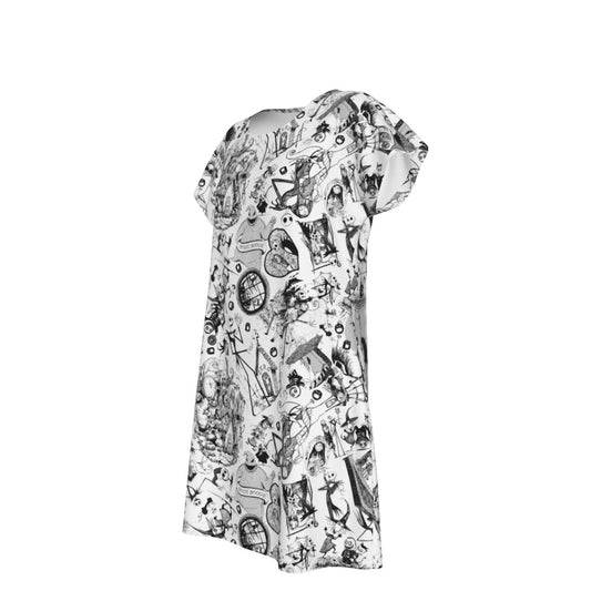 Nightmare Halloween Sketches - Women's T-Shirt Dress