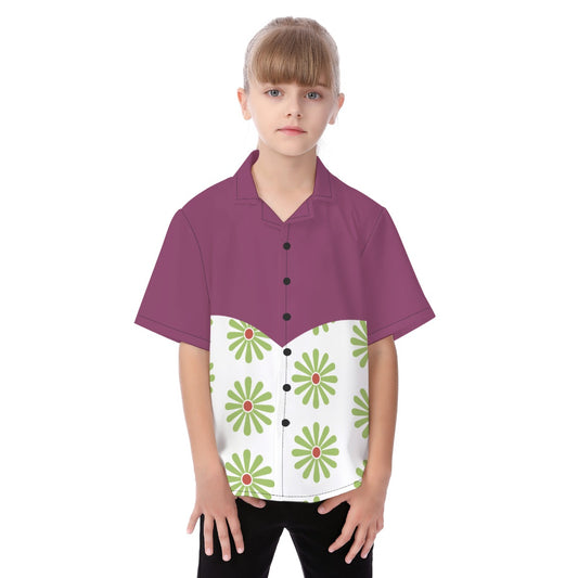 Haunted Mansion Tightrope Walker - Kid's Hawaiian Button Up Shirt