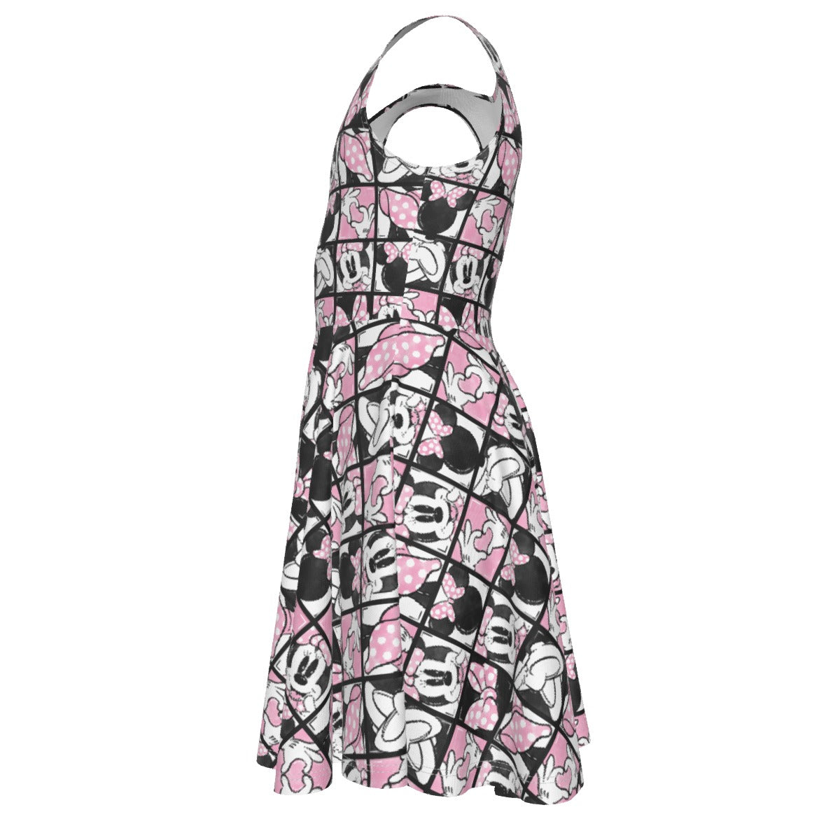 Mouse Bow Block Party - Kid's Sleeveless Skater Dress