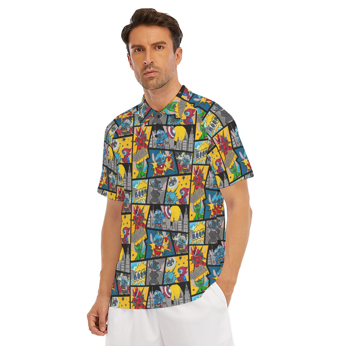 Superhero Stitch - Comic Action - Men's Polo Shirt