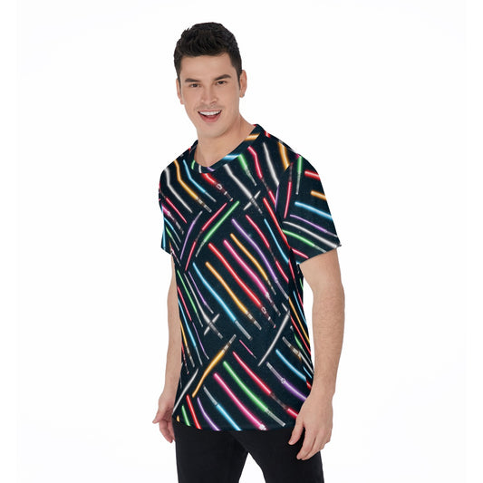 Vibrant Galaxy Sabers - Men's Short Sleeve T-Shirt