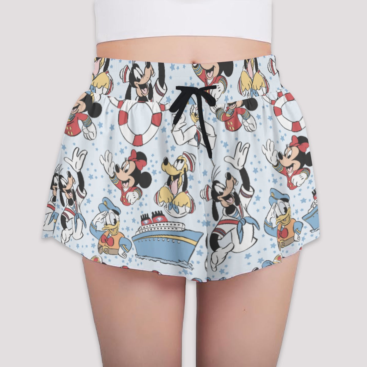 Sailor Cruise Stars - Girls’ Flowy Pocket Shorts