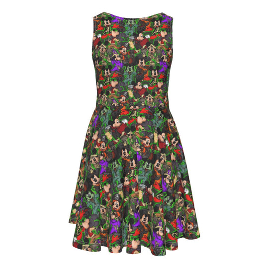 Halloween Costume Mashup - Kid's Sleeveless Skater Dress