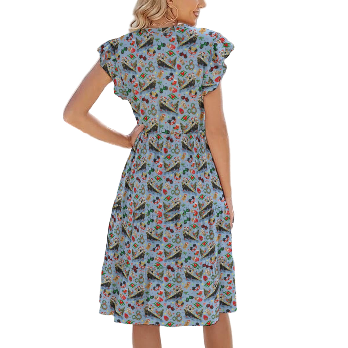 Very Merrytime Christmas Cruise - Women's Tiered Pocket Midi Dress