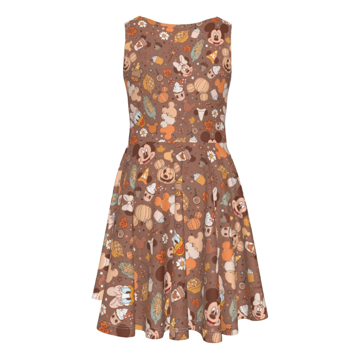 Pumpkin Spice Friends FallFall - Kid's Sleeveless Skater Dress