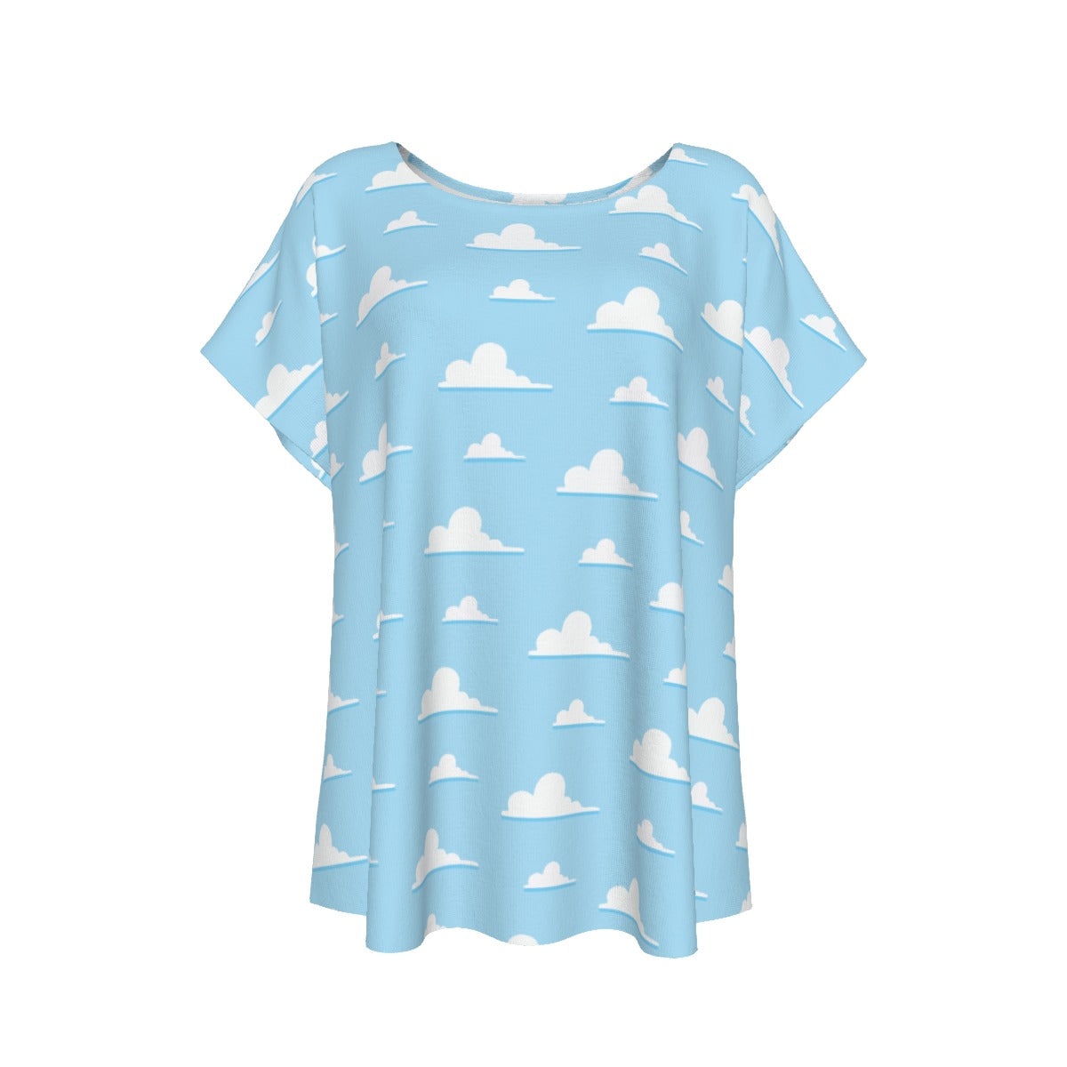 Andy’s Room Clouds - Women’s Relaxed Fit Scoop Tee
