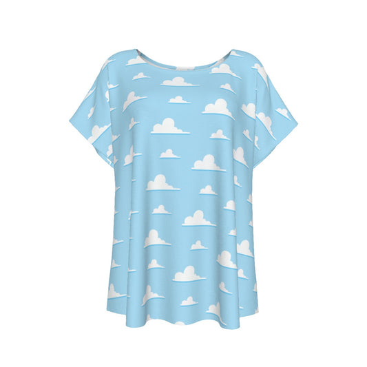 Andy’s Room Clouds - Women’s Relaxed Fit Scoop Tee