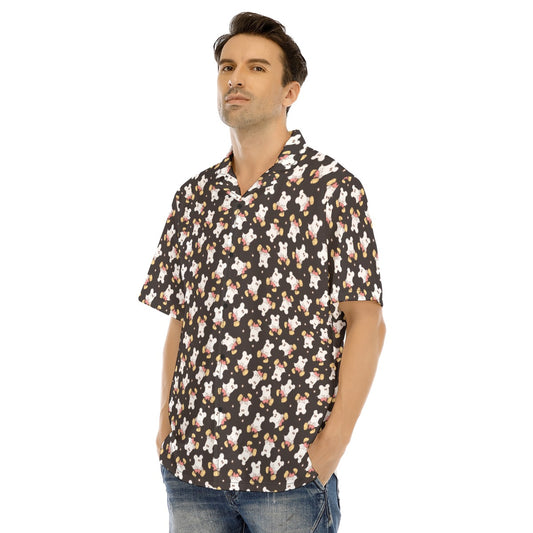 Ghostly Mouse - Men's Hawaiian Button Up Shirt