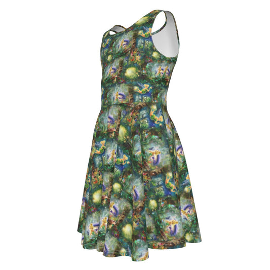 Pixie Fairy in Hollow- Kid's Sleeveless Skater Dress