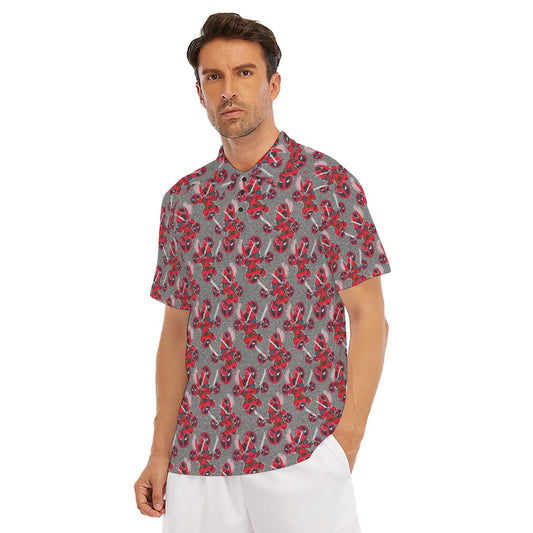 Superhero Stitch - Red Masked Hero - Men's Polo Shirt