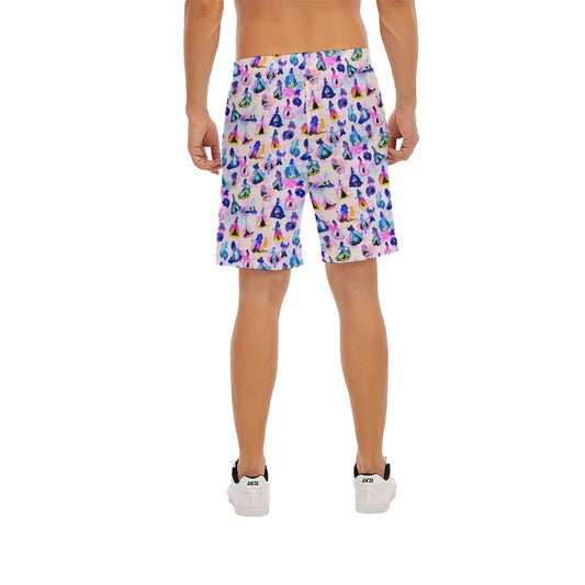 Princess And Classic Animation Silhouettes - Men’s Pocket Beach Shorts