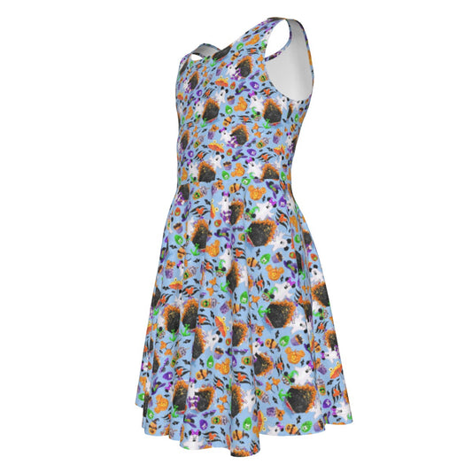 Halloween On The High Seas - Kid's Sleeveless Skater Dress
