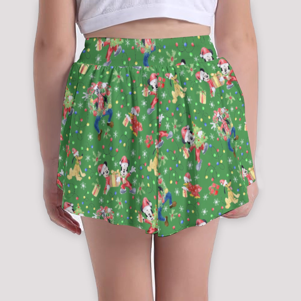 Mouse & Friends Christmas Cheertmas - Girls’ Flowy Pocket Shorts