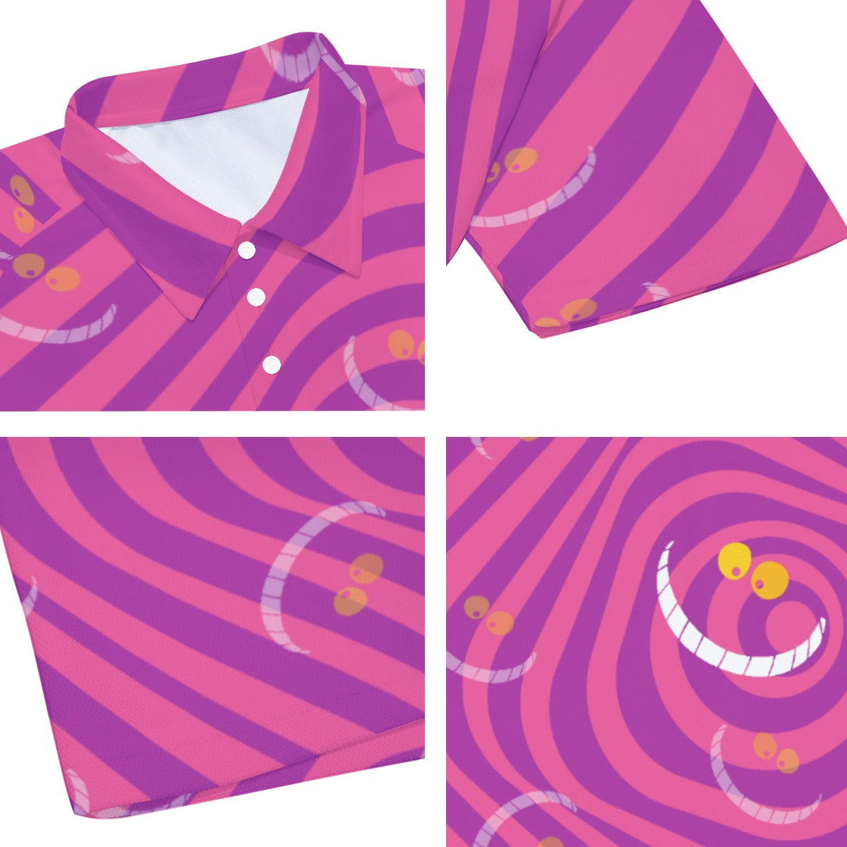 Whimsical Grinning Stripes - Men's Polo Shirt